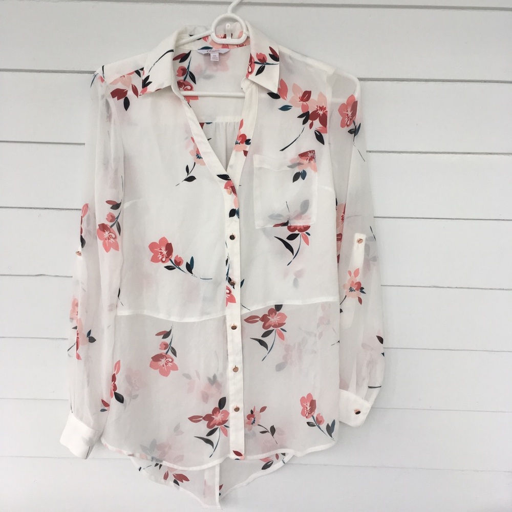 Sheer button down.
